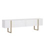 Nordure Onera Mueble para TV Blanco y Dorado